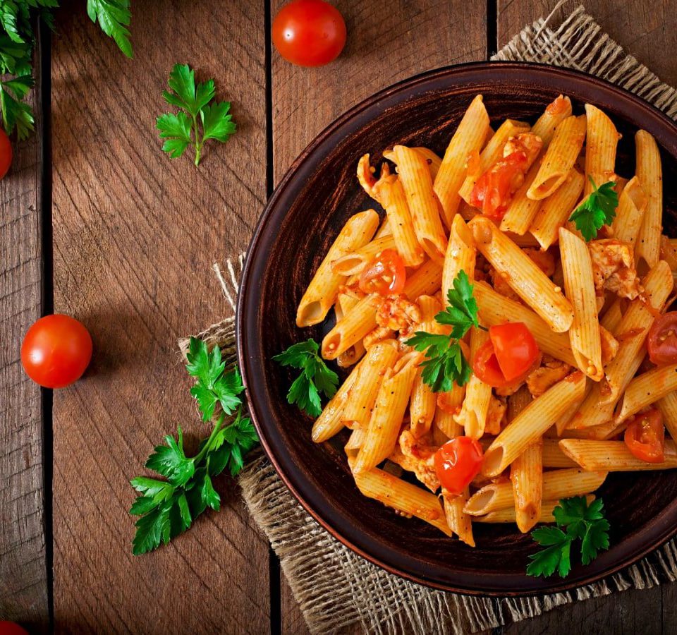 Penne pasta in tomato