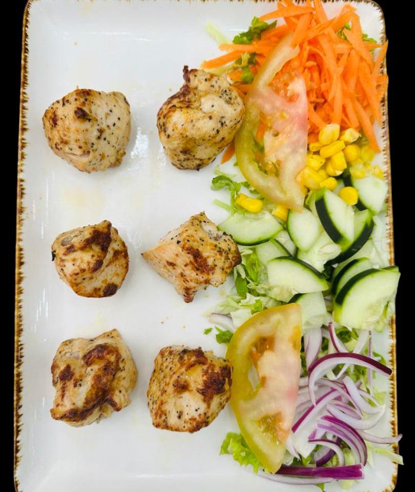 Chicken Malai Boti With Salad