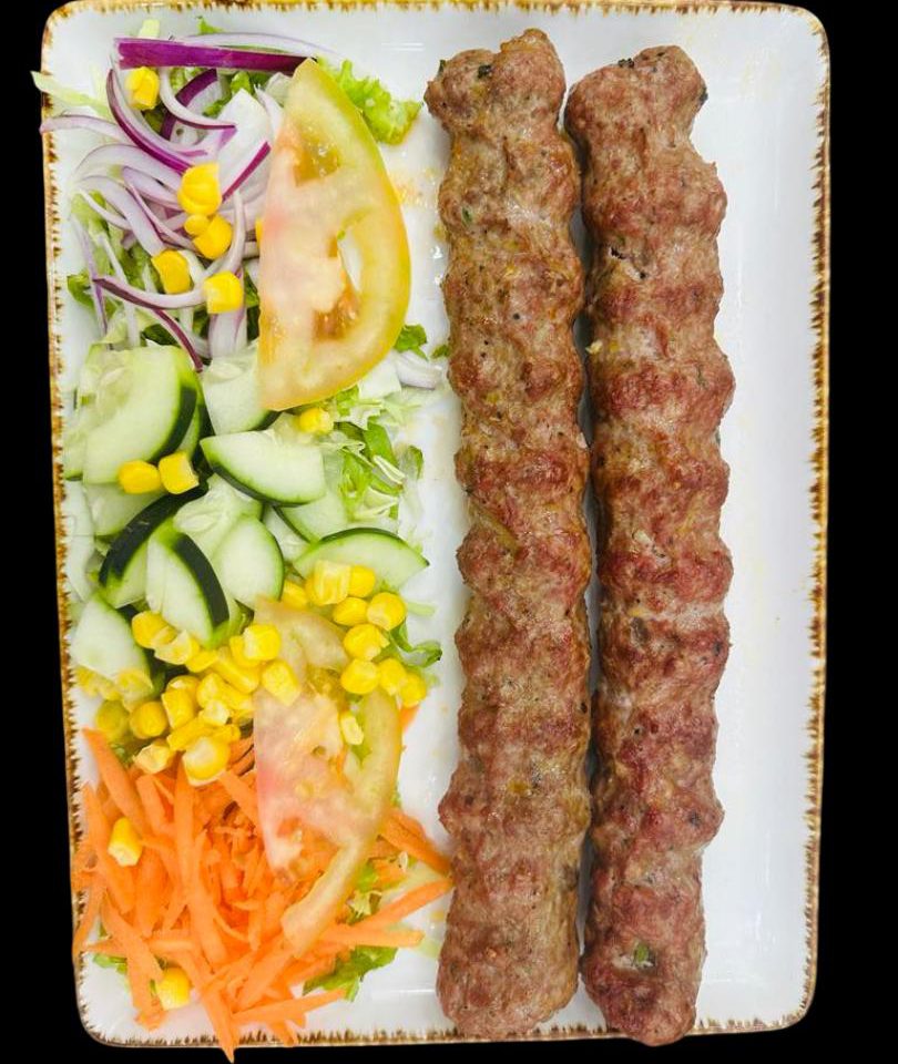 Beef Rasmi Kebab With Salad